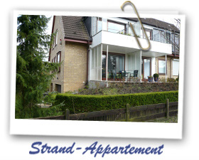 Gro�z&uuml;giges, helles Parterre-Appartement nahe Strand (ca. 300 m, ruhige Sackgasse) bis 4 Personen.